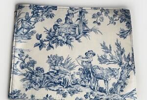 Covington French Country Toile Placemats Set Of 4 Reversible Blue 17”